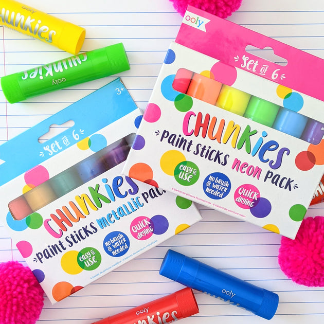 Ooly Chunkies Neon Paint Stick Set of 6