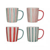Holiday Hand-Painted Stoneware Mugs