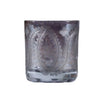 Grey Etched Glass Votive Holders