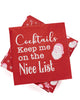 On The Nice List Cocktail Napkins