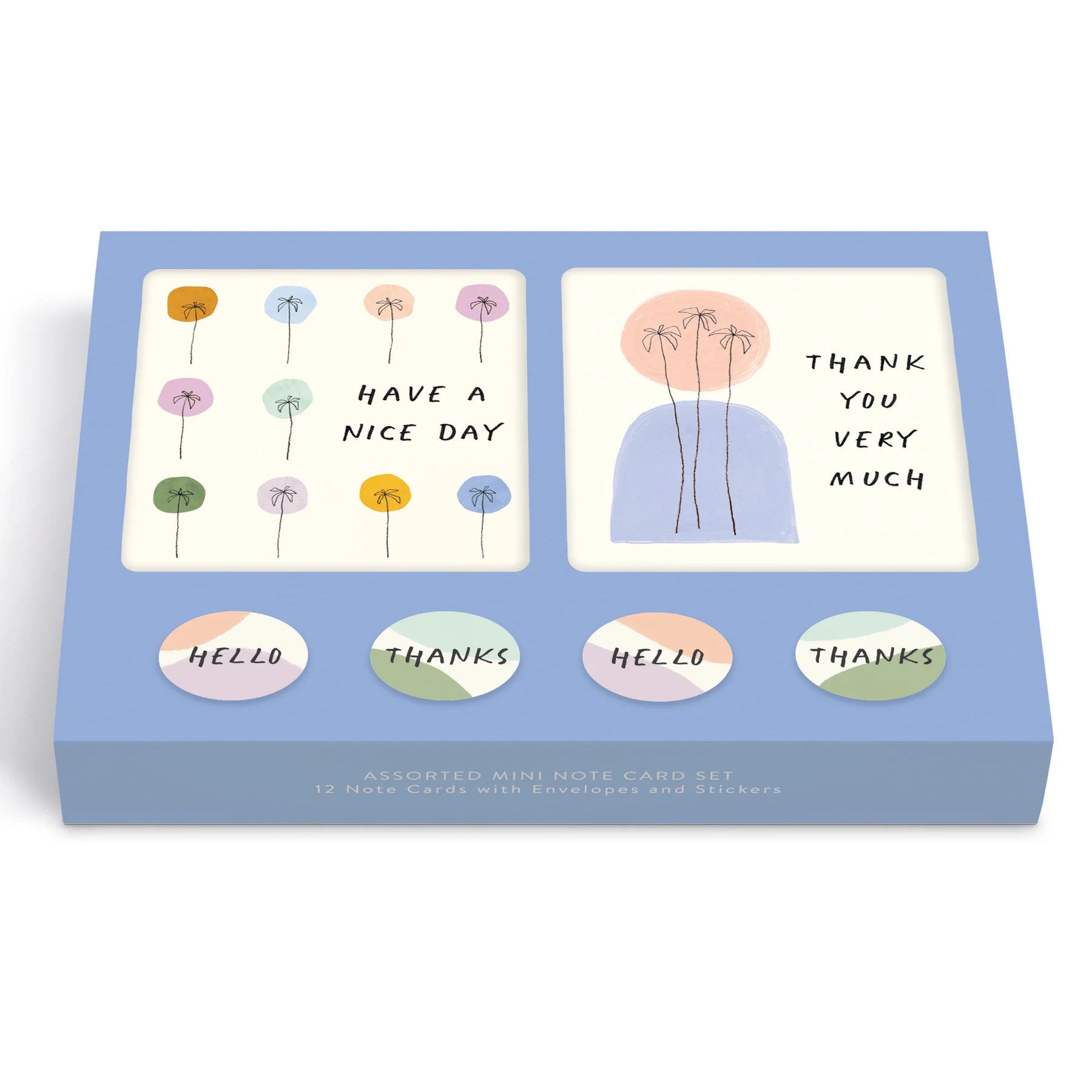 Dotted Palms Mini Note Card Set with Stickers – Studio Oh!